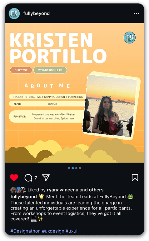 Post announcing fullybeyond as an event.